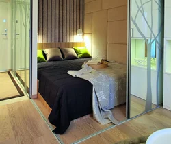 Bedroom interior design behind a partition