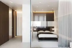 Bedroom interior design behind a partition