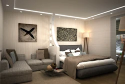 Bedroom interior design behind a partition