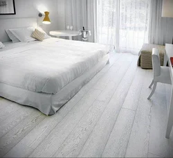 Gray Linoleum In The Bedroom Interior