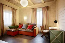 Interior bedroom living room at the dacha