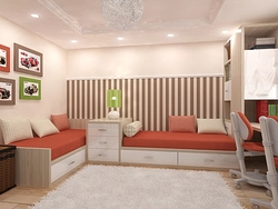 Uşaq divan ilə yataq otağı daxili