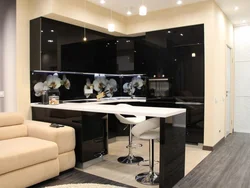 Bar sofa in the kitchen interior