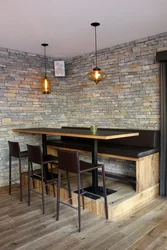 Bar sofa in the kitchen interior