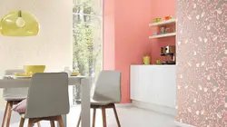Обои палитра в интерьере кухни