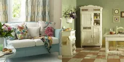 Sofas in the living room interior Provence