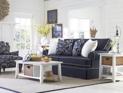 Sofas in the living room interior Provence