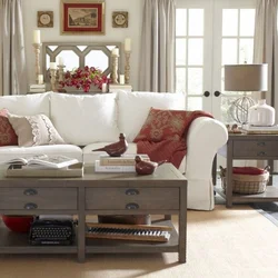 Sofas in the living room interior Provence