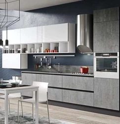 Kitchen Interior Center Concrete White