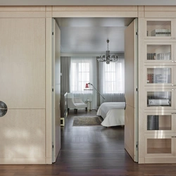 Interior room bedroom behind the doors