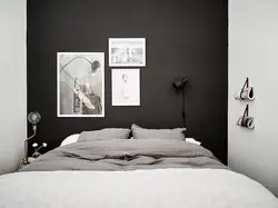 Gray Paintings In The Bedroom Interior