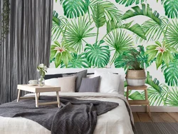 Palm Leaves In The Kitchen Interior