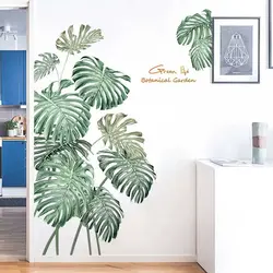 Palm leaves in the kitchen interior