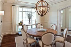 Tables in the interior of a classic kitchen
