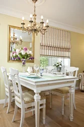 Tables in the interior of a classic kitchen
