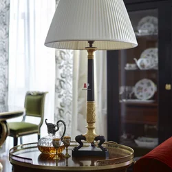 Table lamp in the kitchen interior