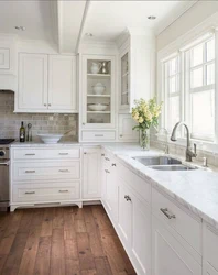 Light sinks in the kitchen interior