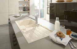 Light sinks in the kitchen interior