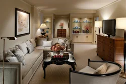 Bedroom interior wallpaper with sofa