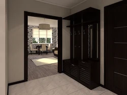 Wenge Wardrobe In The Hallway Interior