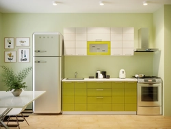 Olive gloss kitchens in the interior