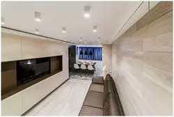 Surface-mounted lamp in the kitchen interior