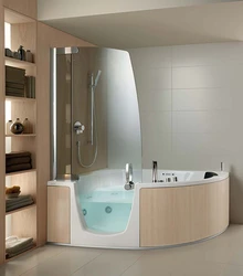 Bathtub with door in the interior