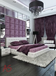 Velor beds in the bedroom interior