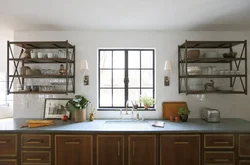 Loft Shelves In The Kitchen Interior