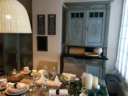 Antique buffet in the kitchen interior