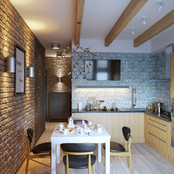 Brick In The Interior Of The Khrushchev Kitchen