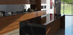 Oshxonaning ichki qismidagi qora tosh