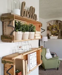 Wood decor kitchen interior