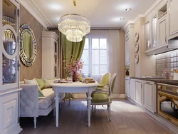 Sofa in the interior of the Provence kitchen