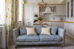 Sofa In The Interior Of The Provence Kitchen
