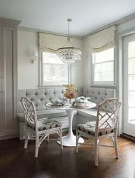 Sofa in the interior of the Provence kitchen