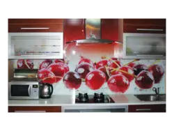 Интерьер кухни с фотопечатью фартука