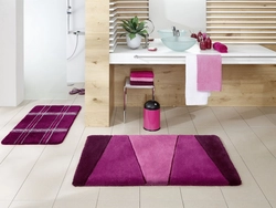 Rugs in the interior of a beige bath