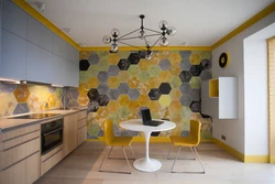 Honeycomb panels in the kitchen interior