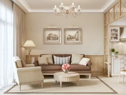 Provence paintings in the living room interior