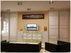Low cabinet in the living room interior