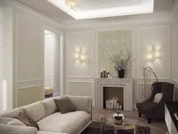 Molding in the neoclassical living room interior