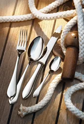 Cutlery in the kitchen interior
