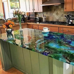 Epoxy resin in the kitchen interior
