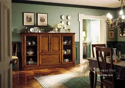 Chest of drawers in the living room classic interior