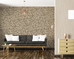 European decor wallpaper in the bedroom interior