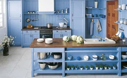 Color of dishes in the kitchen interior