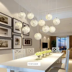 Chandelier Ball In The Interior Of The Kitchen