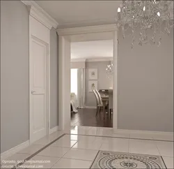 White marble in the hallway interior