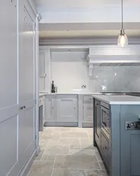 Kitchen gray silk in the interior